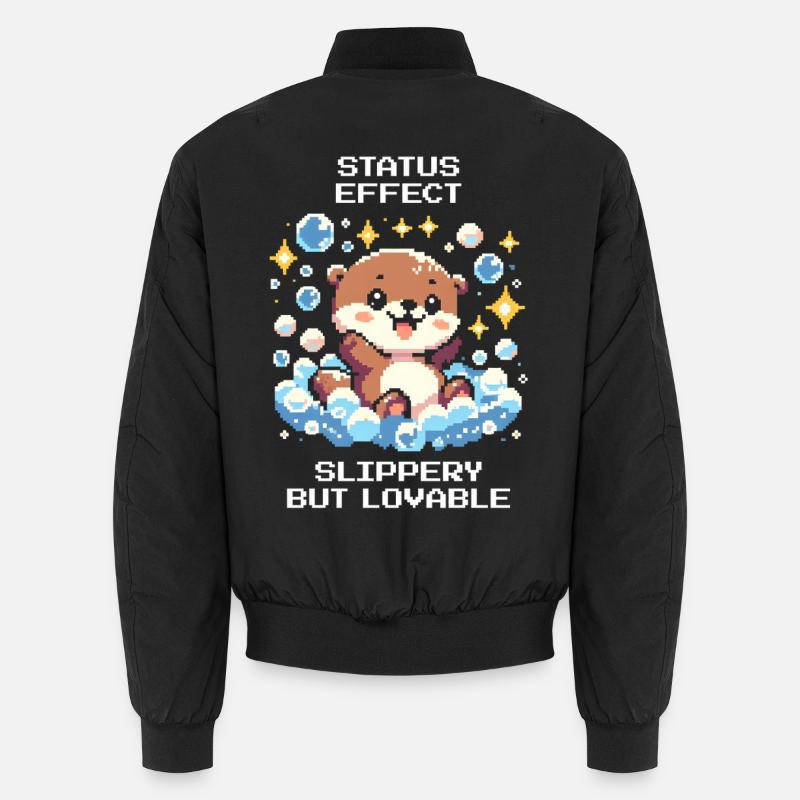 Statuseffekt: glitschig, aber liebenswert | Otter Unisex Bomberjacke