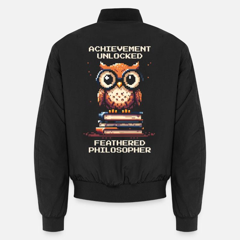 Achievement: Feathered Philosopher | Owl, RPG Unisex Bomber Jacket