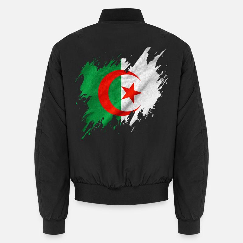 Drapeau de l’Algérie, style déchiré Bomber unisexe