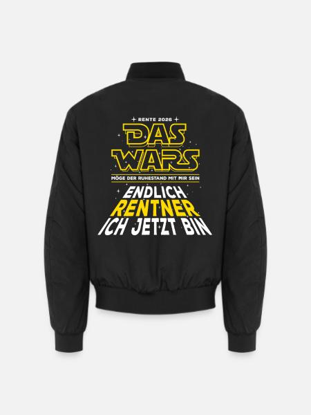 Das Wars Rente 2026 Endlich Rentner ich jetzt bin - Unisex Bomberjacke - Schwarz