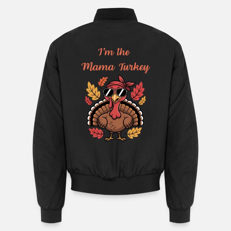 Ich bin das Mama Turkey Funny Thanksgiving Mom Design. Unisex Bomberjacke