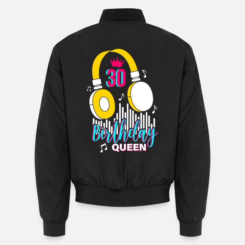 Birthday Queen 30th Birthday - Unisex Bomber Jacket - black