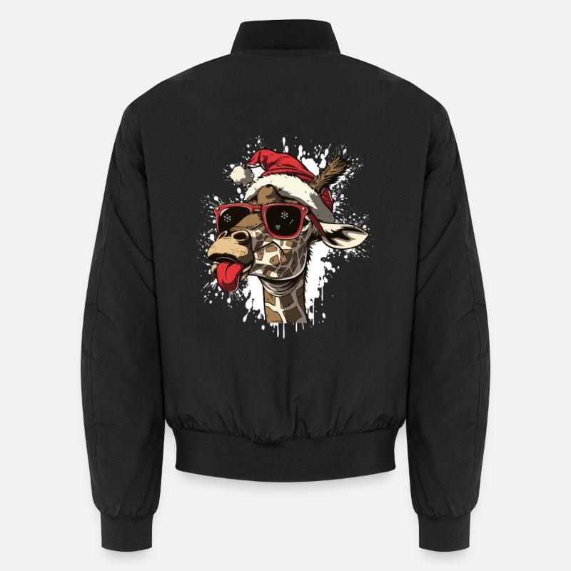 Girafe Noël Drôle Bomber unisexe
