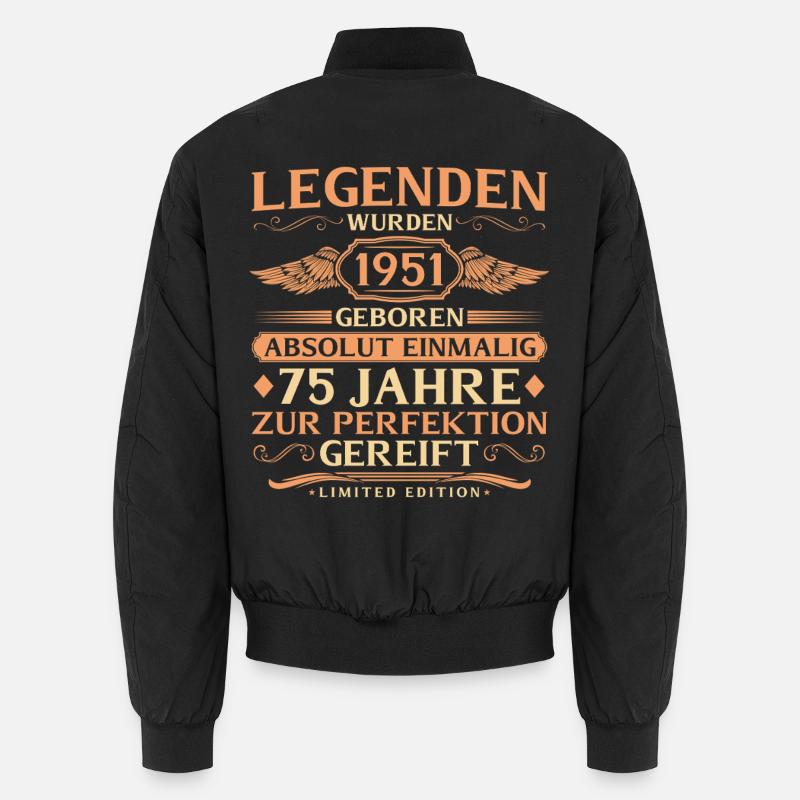 75e anniversaire absolument unique - né en 1951 Bomber unisexe
