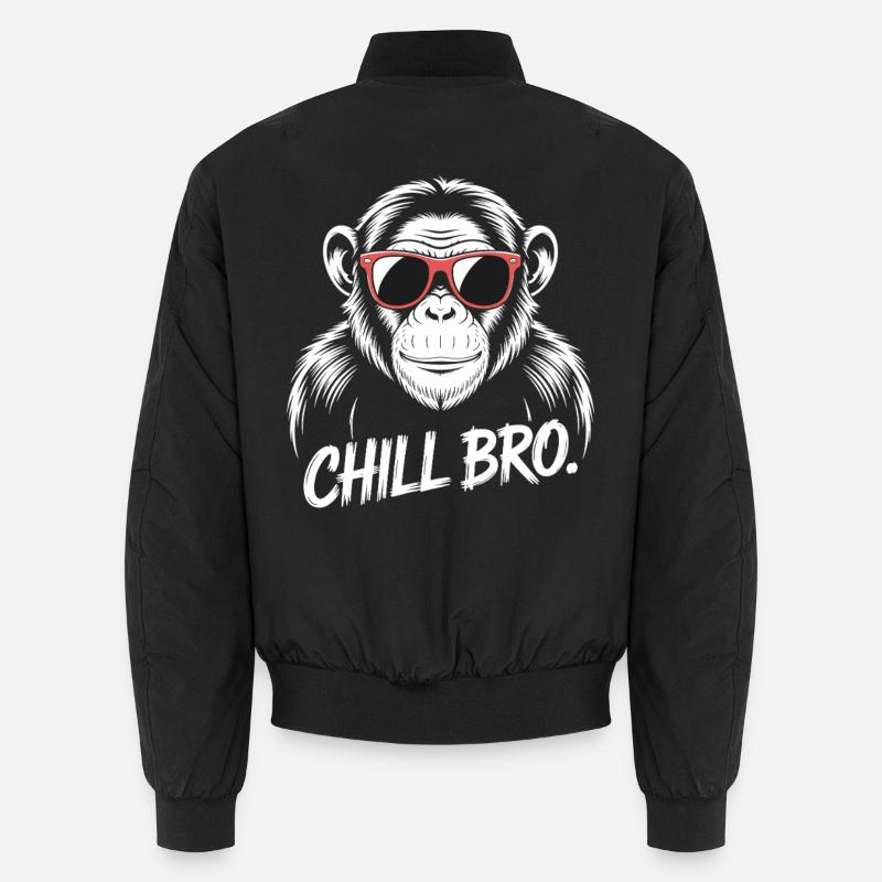 Chill Bro Monkey avec des lunettes de soleil Bomber unisexe
