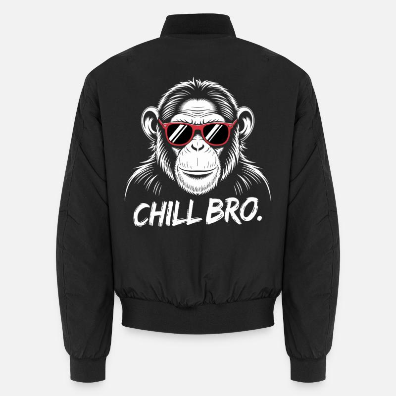 Chill Bro Monkey avec des lunettes de soleil Bomber unisexe