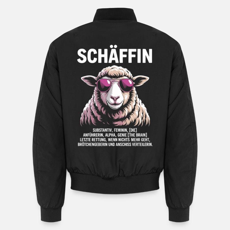 Schäffin Chefin Anführerin Alpha Genie - Unisex Bomber Jacket - black