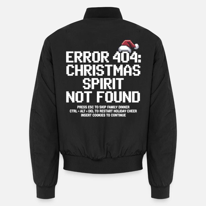 Error 404 Christmas – Funny Nerd Xmas Unisex Bomber Jacket