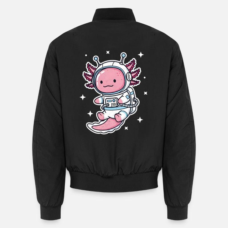 Axolotl Astronaut - Unisex Bomberjacke - Schwarz