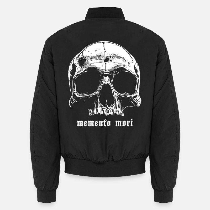 Skull Memento Mori Design - Unisex Bomber Jacket - black