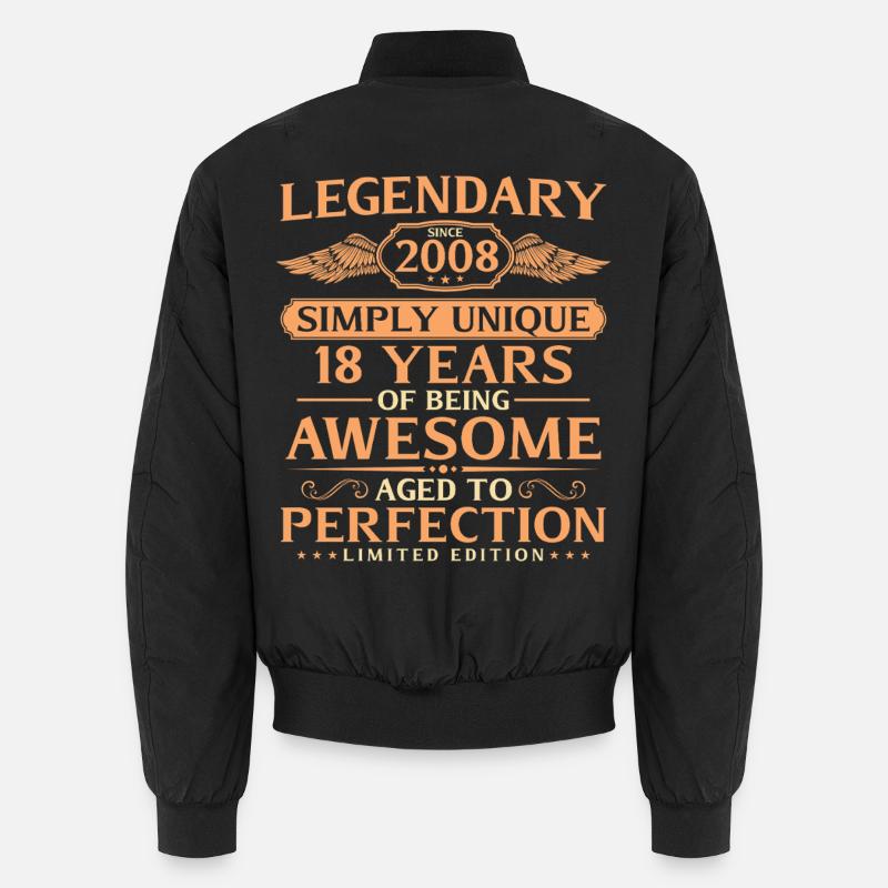 Vintage 2008 Born 18th Birthday Gift Idea Unisex Bomber Jacket