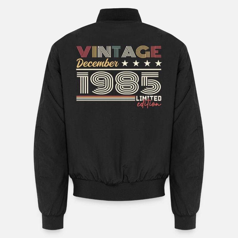 December 1985 Gift - Unisex Bomber Jacket - black