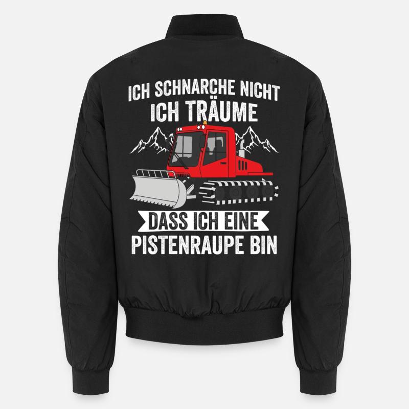I don't snore, I'm dreaming, snow groomer Unisex Bomber Jacket