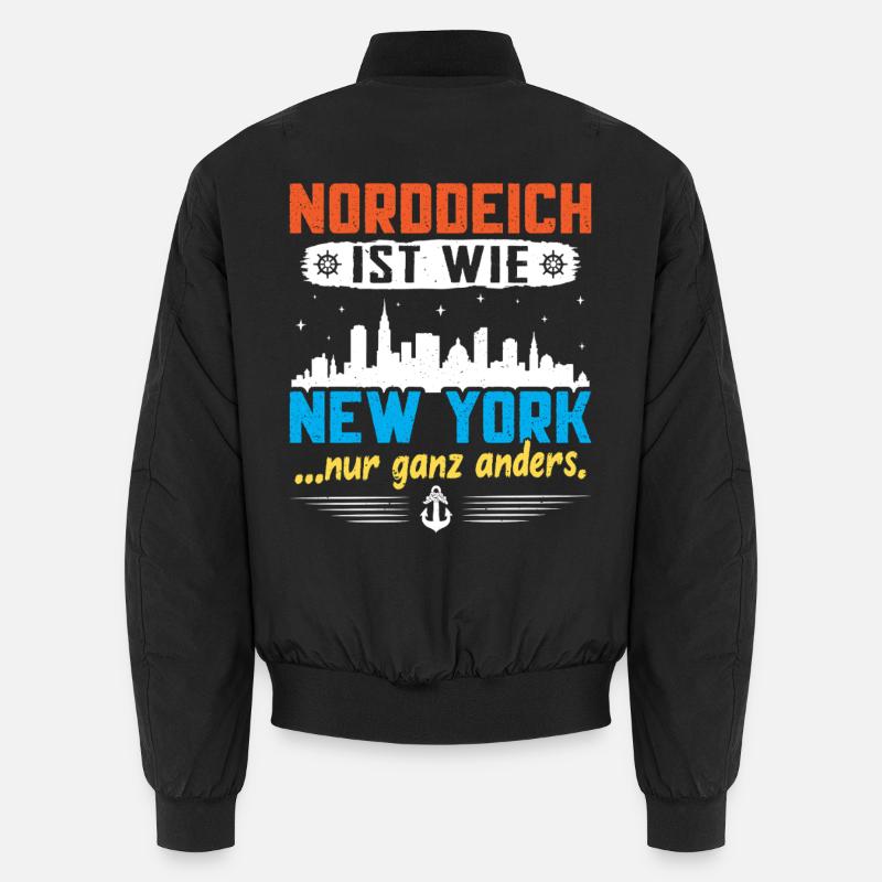 Norddeich is like New York, only completely different. Unisex Bomber Jacket