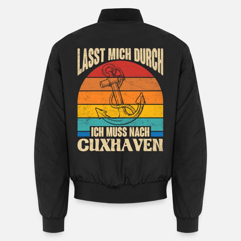Cuxhavener LET ME THROUGH MUST GO TO CUXHAVEN Unisex Bomber Jacket