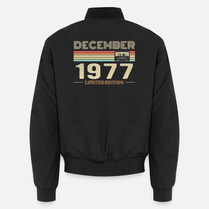 Décembre 1977 anniversaire Décembre 1977 Décembre Bomber unisexe