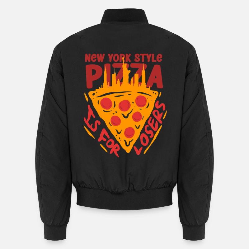 Deep Dish Pizza Chicargo - Unisex Bomberjacke - Schwarz