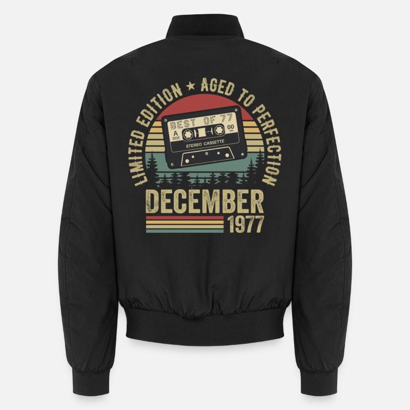 Décembre 1977 - Anniversaire Décembre 1977 - Bomber unisexe - noir