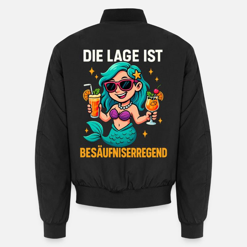 Die Lage Ist Besäufniserregend Meerjungfrau Unisex Bomberjacke