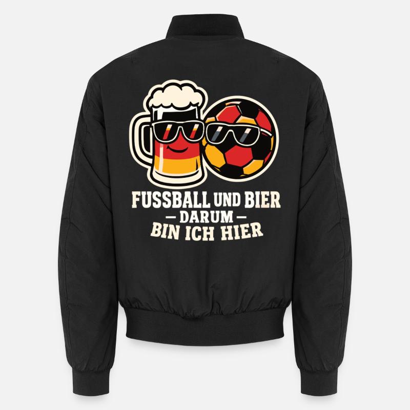 Fußball und Bier Unisex Bomberjacke