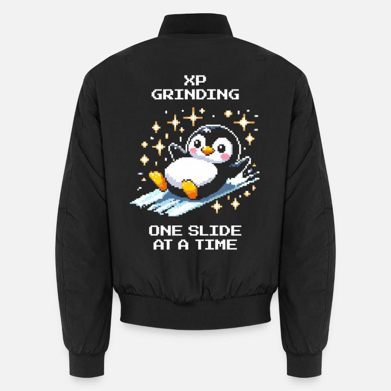 XP Grinding | Slide Level Up Humor Unisex Bomberjacke