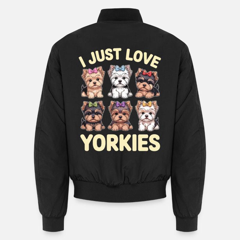 Ich Liebe Einfach Hunde Süße Hundeillustration Unisex Bomberjacke