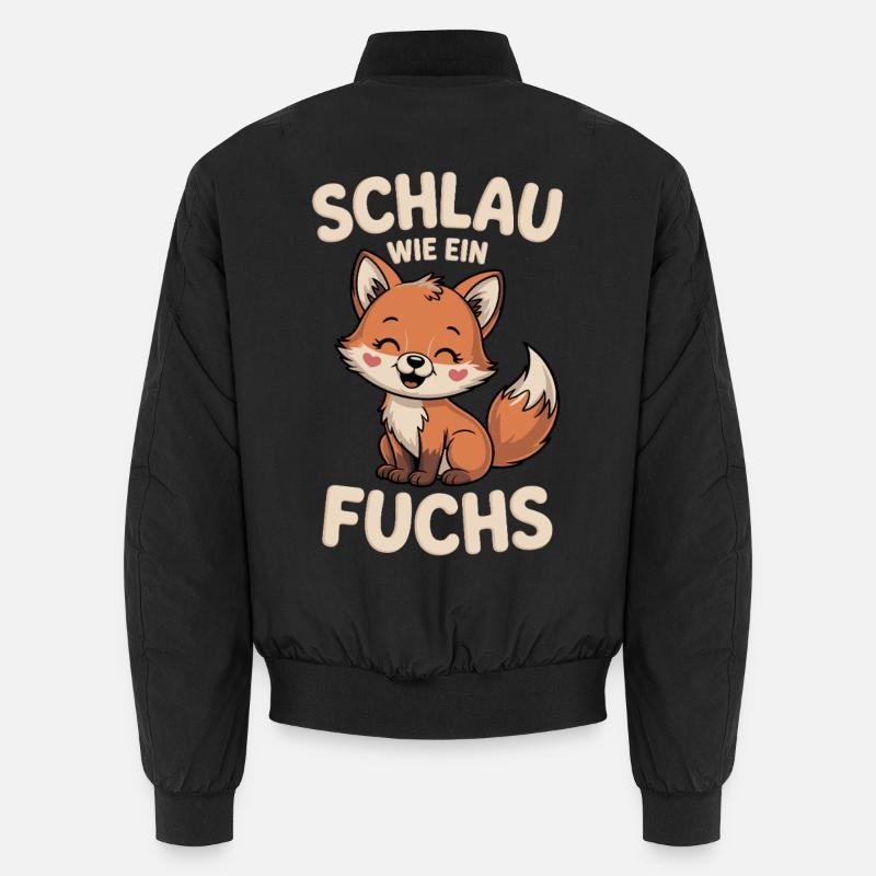Smart as a fox cute - Unisex Bomber Jacket - black