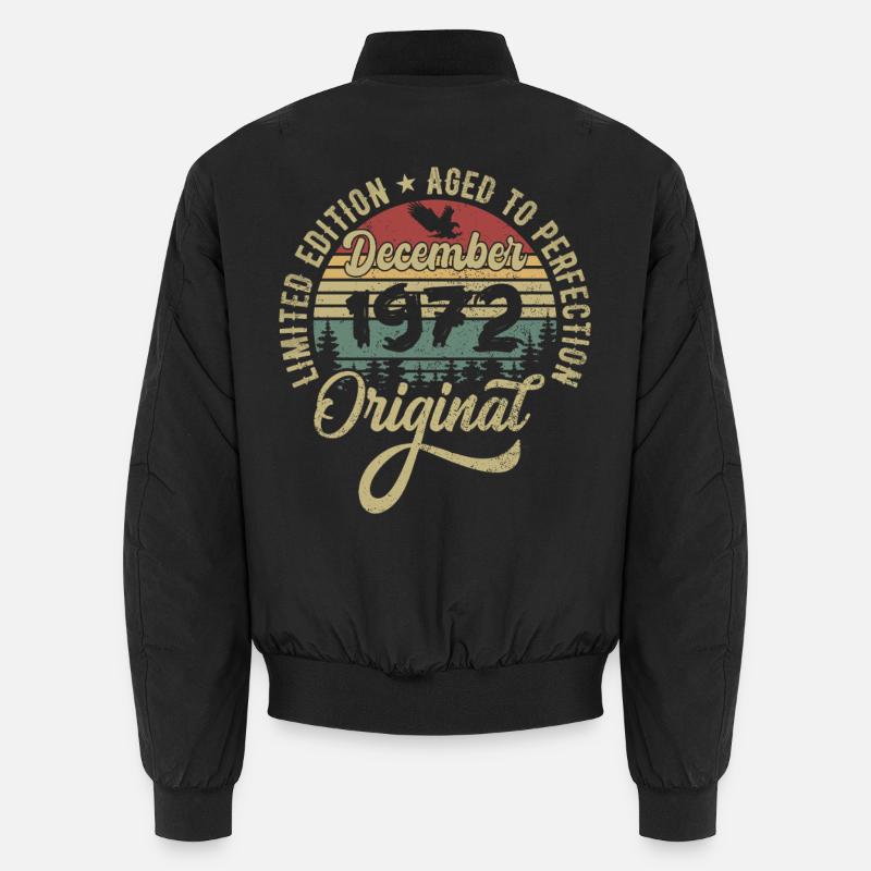 December 1972 - Legend since December 1972 - Unisex Bomber Jacket - black