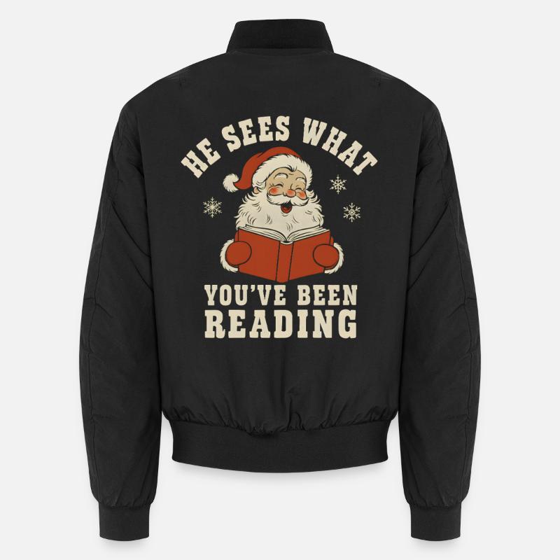Il voit ce que vous avez lu Chemise Bomber unisexe