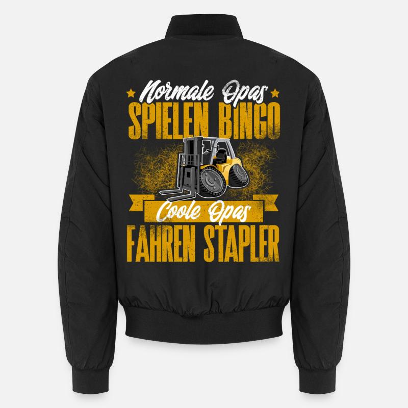 Opa Staplerfahrer Unisex Bomberjacke