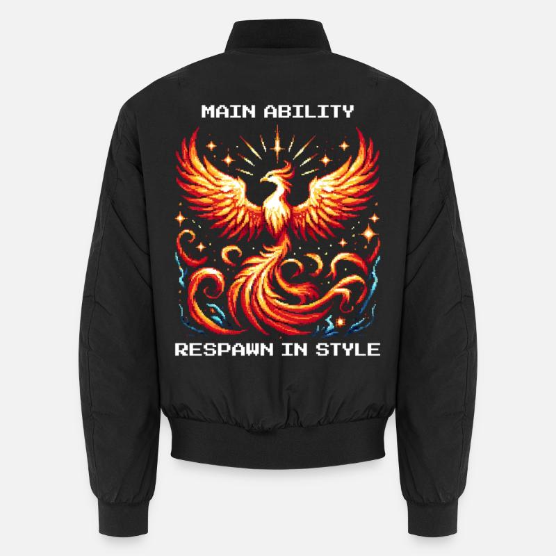 Hauptfähigkeit: Respawn mit Stil | Phönix Unisex Bomberjacke