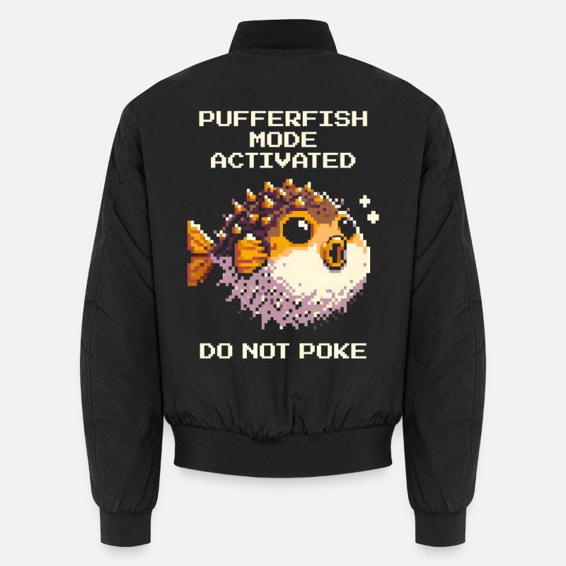 Pufferfish mode active: do not prick | Gaming Unisex Bomber Jacket