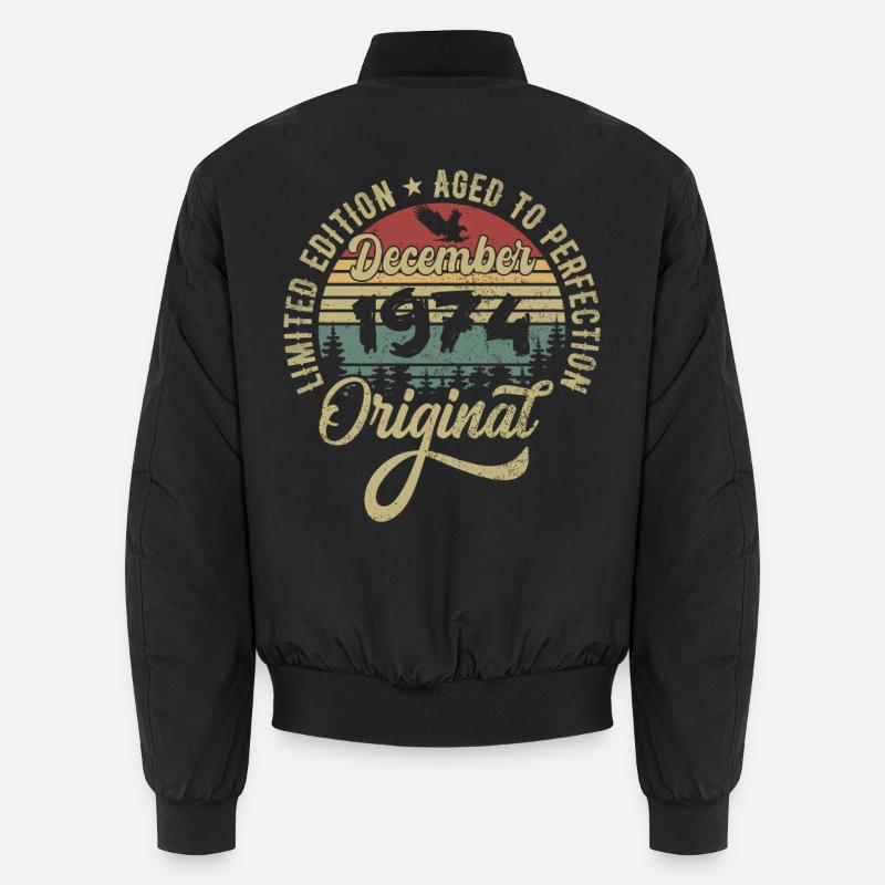 December 1974 - Legend since December 1974 Unisex Bomber Jacket