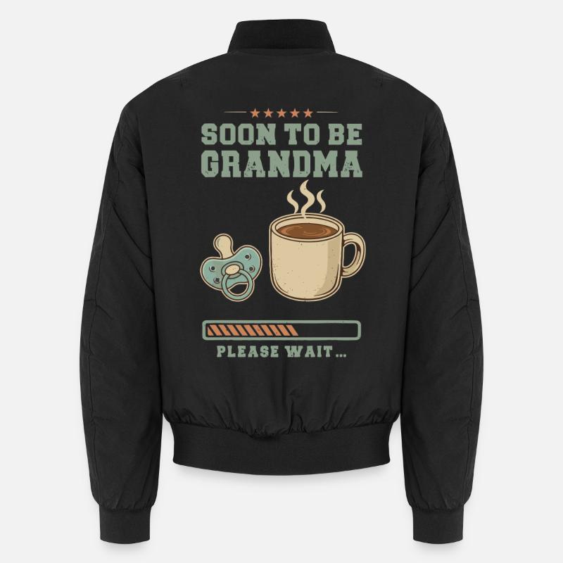 Expectant granny loading future grandmother Unisex Bomber Jacket