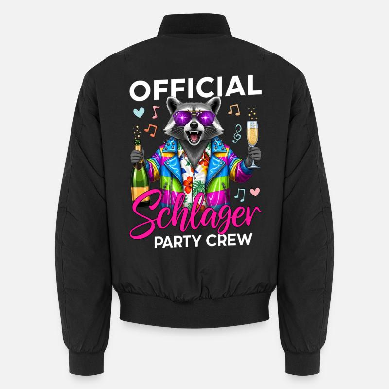 Official Schlager Party Crew - Unisex Bomber Jacket - black