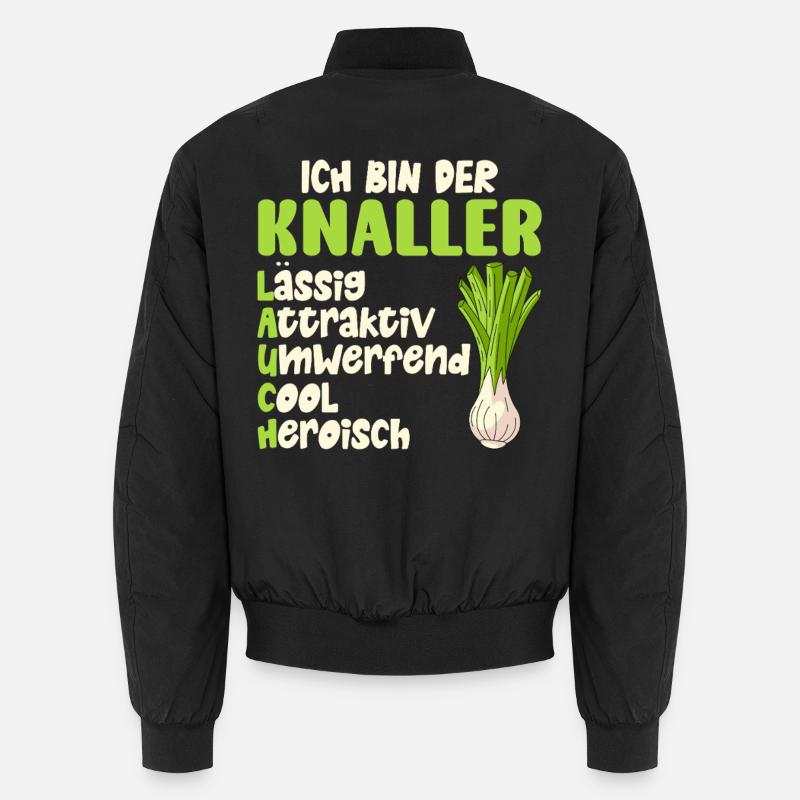 Haltérophile BIN EIN LAUCH LÄSSIG COOL Drôle Bomber unisexe