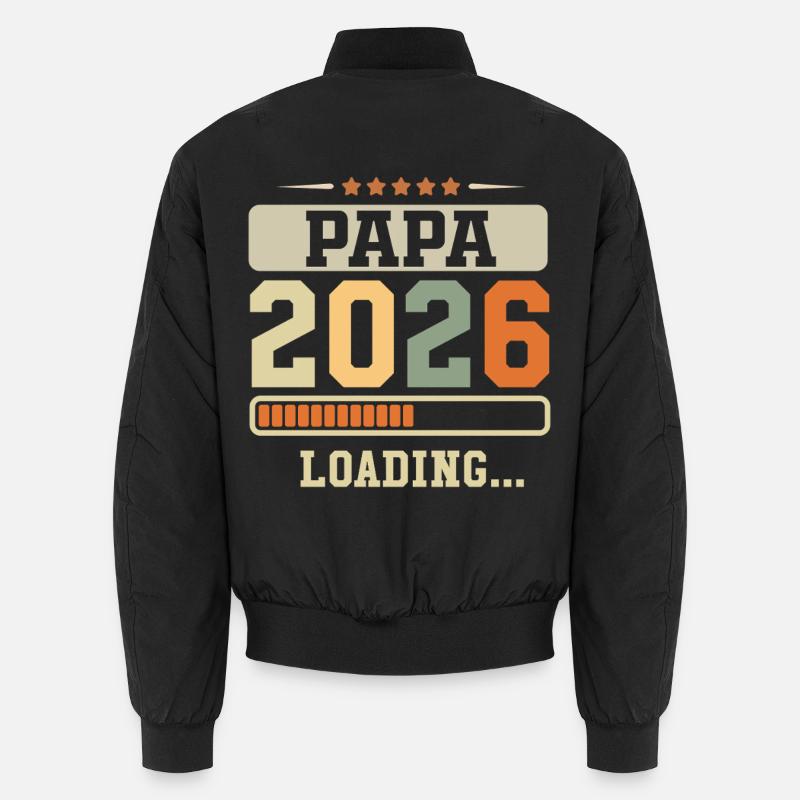 Dad 2026 Loading Future Dad Gift - Unisex Bomber Jacket - black