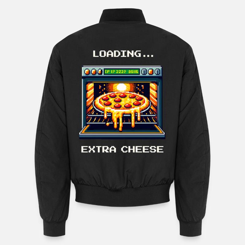 Loading... Extra Cheese | Pizza Gaming Humor Unisex Bomber Jacket