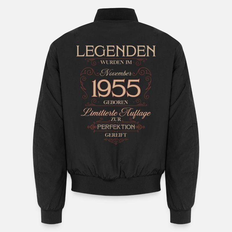 70th Birthday Legend November Vintage 1955 Unisex Bomber Jacket