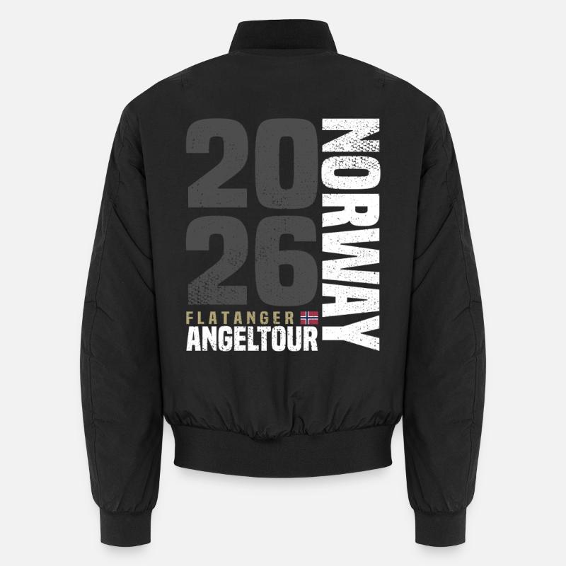 Angeltour Norwegen Flatanger - Unisex Bomberjacke - Schwarz