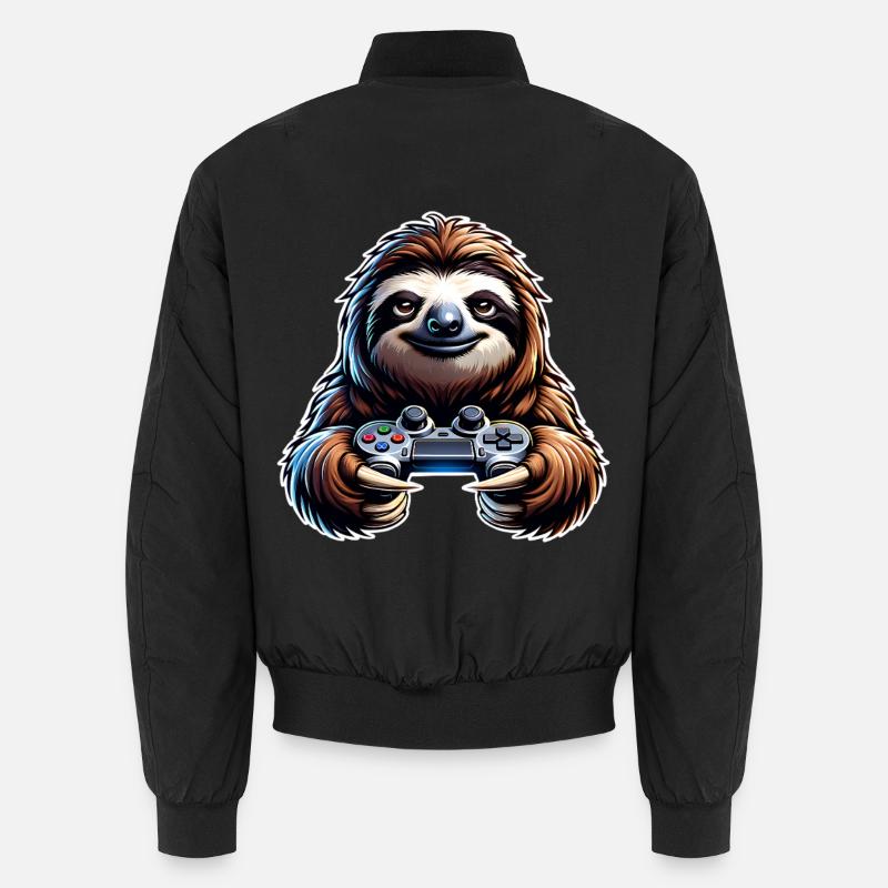 Gaming Faultier Controller - Unisex Bomberjacke - Schwarz