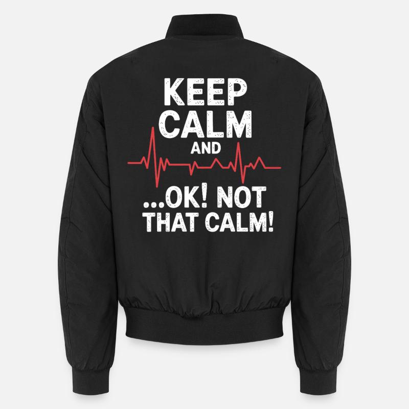 Pulschaos Herzfrequenz Motiv Unisex Bomberjacke