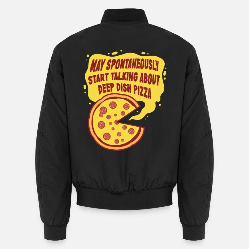 Deep Dish Pizza Chicargo - Unisex Bomberjacke - Schwarz