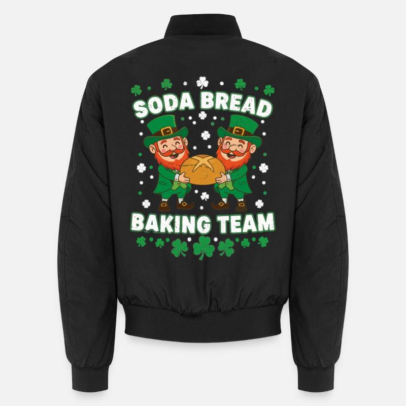 Lustiges Soda Brot Backteam St Patricks Unisex Bomberjacke