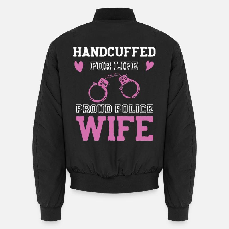Handschellen Liebe Polizeifrau - Unisex Bomberjacke - Schwarz