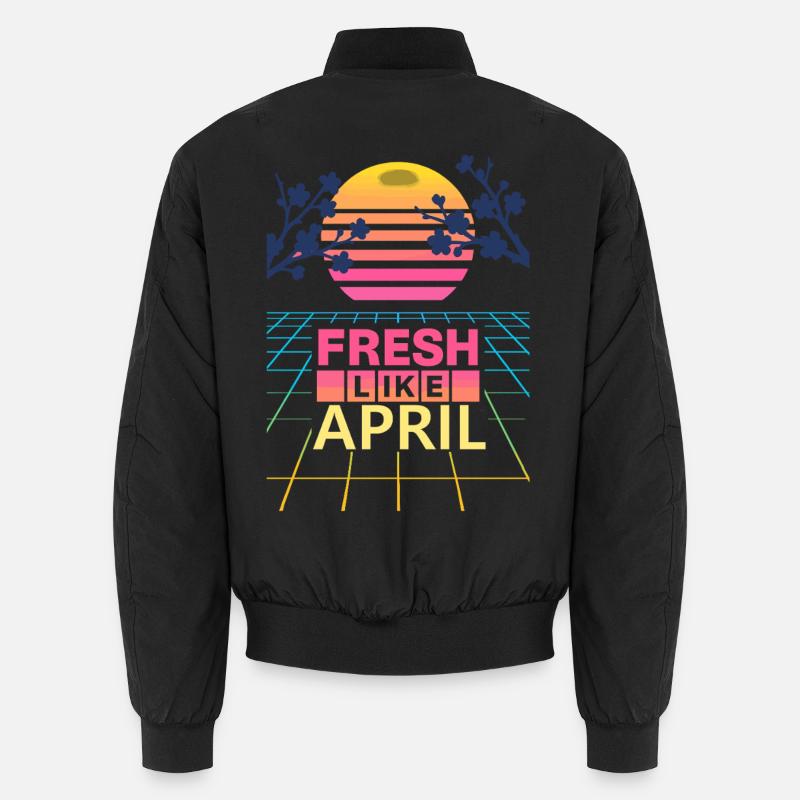 FRESH LIKE APRIL Fleur de cerisier printanier rétro Bomber unisexe
