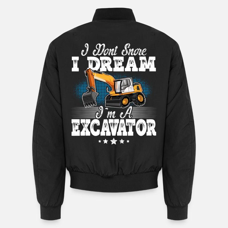 Excavator Operator - Unisex Bomber Jacket - black