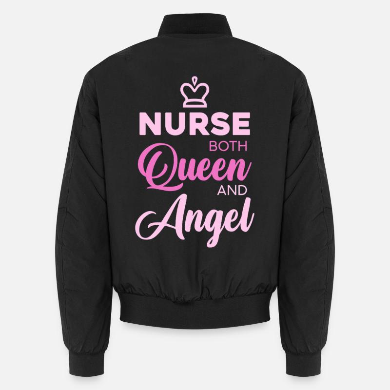 Nurse Queen Angel Typography Unisex Bomber Jacket