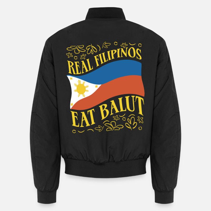 Les vrais Philippins mangent Balut Philippines Bomber unisexe