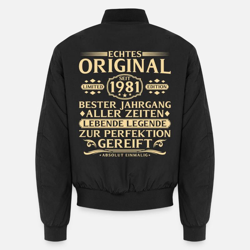 45e anniversaire Véritable original depuis 1981 Bomber unisexe